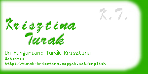 krisztina turak business card